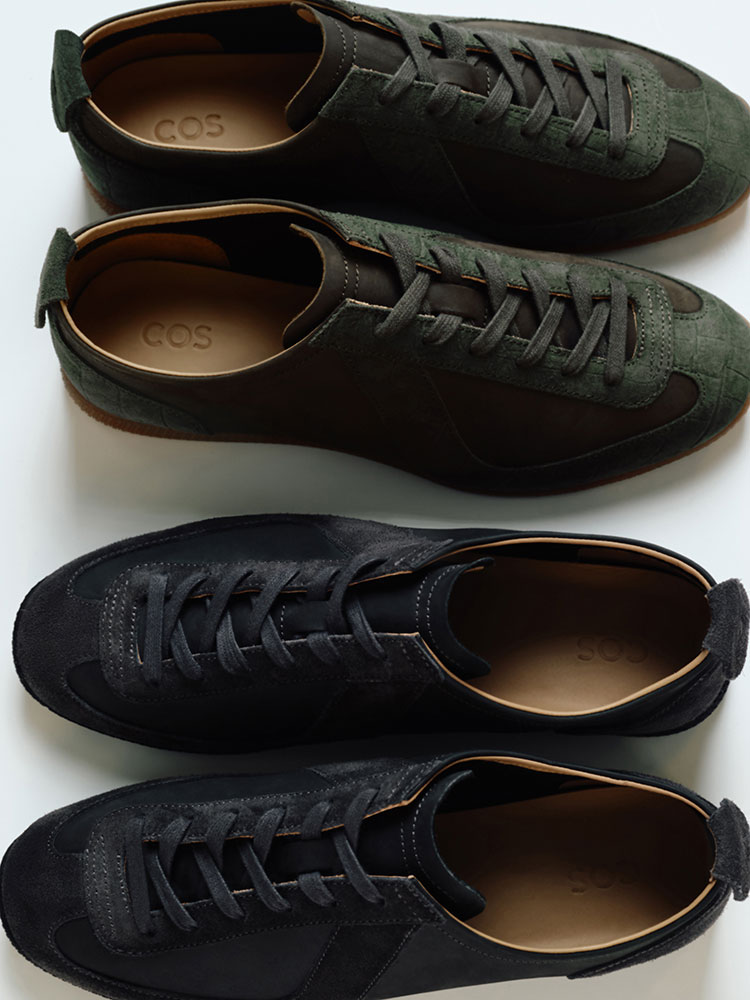 ヌバック＆スエード素材のスニーカー